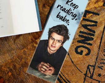 Marcapáginas de Joe Keery, laminado brillante, regalo para lectores, para fans de Joe