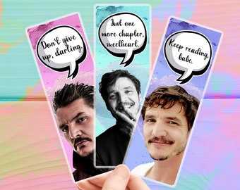 Marcapáginas Pedro Pascal, laminado brillante