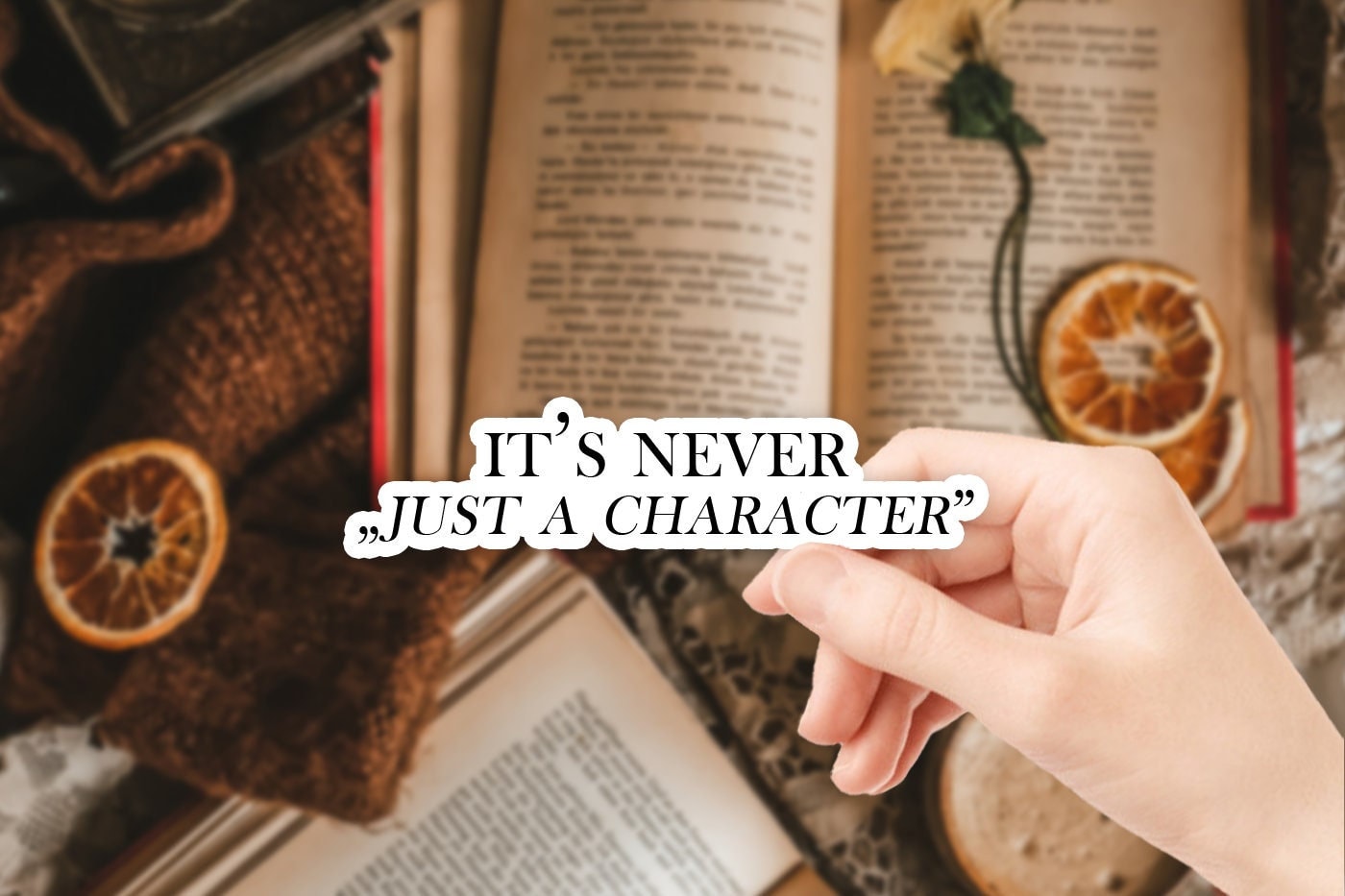 Es ist nie nur ein Aufkleber, fiktive Charaktere Aufkleber, Fandom Aufkleber, Trostzeichen Aufkleber, Leseaufkleber, Bücherwurm Geschenk