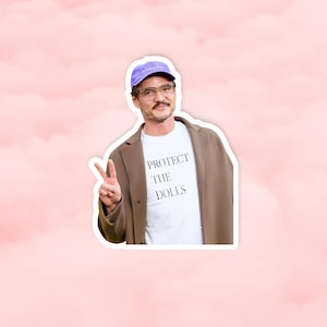 Pedro Pascal  Sticker, Laptop Decal, Fan Gift, Pedro Pascal Merchandise, Pedro Pascal Sticker Waterproof Sticker