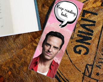 Marcapáginas de Andrew Scott, laminado brillante, regalo para lectores
