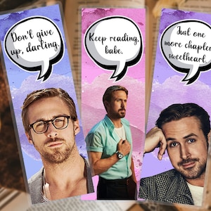 Marque-page inspiré de Ryan Gosling, cadeau pour rats de bibliothèque, article de nouveauté amusant, cadeau de fan de célébrité