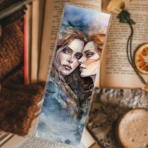 Segnalibro d'arte femminile, segnalibro d'arte lesbica, segnalibro gay, segnalibro LGBTQIA+, segnalibro donna, segnalibro acquerello