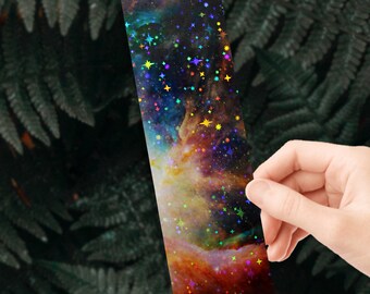 Holographic Galaxy Bookmark, Space Themed Reading Gift