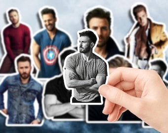 Chris Evans Stickers, Glossy Waterproof Vinyl Decal Set