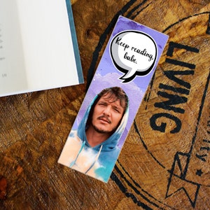 Pedro Pascal Bookmark, Pedro Pascal Inspired Bookmark, Handmade Book Page Holder, Gift for Bookworms, Pedro Pascal Fan Art