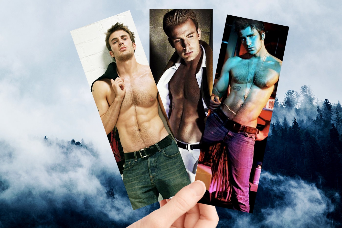Shirtless Chris Evans Bookmarks, Glossy Laminated Book Page Holder Set ...