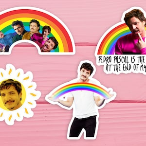 Pedro Pascal  Sticker, Laptop Decal, Fan Gift, Pedro Pascal Merchandise, Pedro Pascal Stickers, Waterproof Stickers