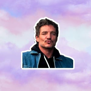 Sticker Pedro Pascal, Sticker pour ordinateur portable, cadeau de fan, marchandise Pedro Pascal, Sticker Pedro Pascal, Sticker imperméable