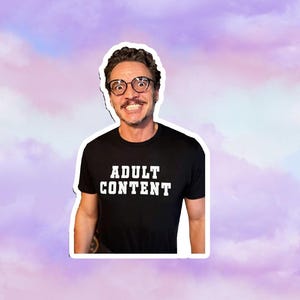Pedro Pascal  Sticker, Laptop Decal, Fan Gift, Pedro Pascal Merchandise, Pedro Pascal Sticker Waterproof Sticker
