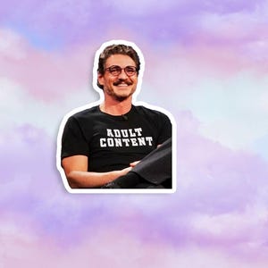 Pedro Pascal  Sticker, Laptop Decal, Fan Gift, Pedro Pascal Merchandise, Pedro Pascal Sticker Waterproof Sticker