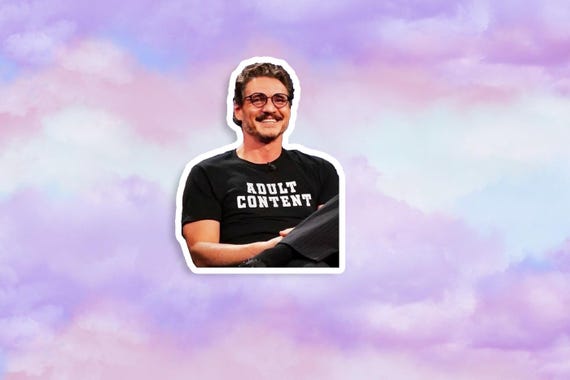 Pedro Pascal Sticker, Waterproof Glossy Vinyl Decal