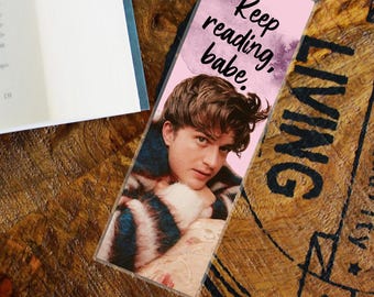 Joe Keery Bookmark, Glossy Laminated Book Page Holder, Reader Gift