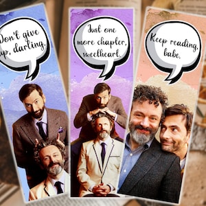David Tennant and Michael Sheen Bookmarks
