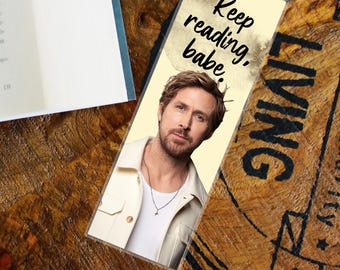 Ryan Gosling Bookmark, Glossy Laminated Book Page Holder, Reader Gift