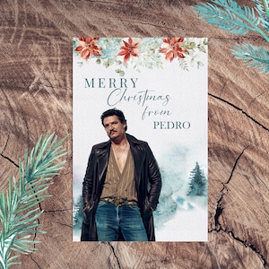 Carte de Noël Pedro Pascal