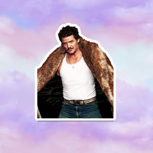 Pedro Pascal  Sticker, Laptop Decal, Fan Gift, Pedro Pascal Merchandise, Pedro Pascal Sticker Waterproof Sticker