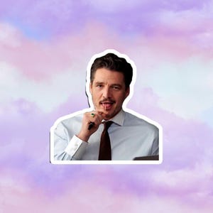 Pedro Pascal  Sticker, Laptop Decal, Fan Gift, Pedro Pascal Merchandise, Pedro Pascal Sticker Waterproof Sticker