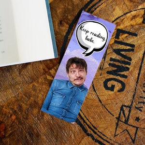 Pedro Pascal Bookmark, Pedro Pascal Inspired Bookmark, Handmade Book Page Holder, Gift for Bookworms, Pedro Pascal Fan Art