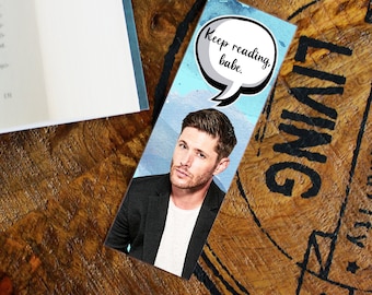 Jensen Ackles Bookmark, Glossy Laminated Book Page Holder, Reader Gift