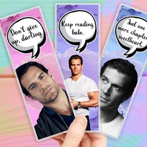 Henry Cavill Bookmarks, Glossy Laminated Book Page Holder, Reader Gift