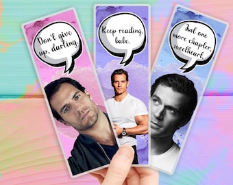 Henry Cavill Bookmarks, Glossy Laminated Book Page Holder, Reader Gift