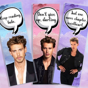 Austin Butler Lesezeichen, Austin Butler inspiriert Lesezeichen, handgemachter Buch Seitenhalter, Geschenk für Leseratten, Austin Butler Fan Art