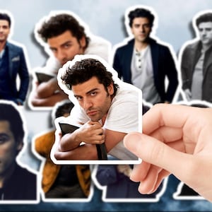 Pegatinas de Oscar Isaac, juego de calcomanías de vinilo brillantes e impermeables