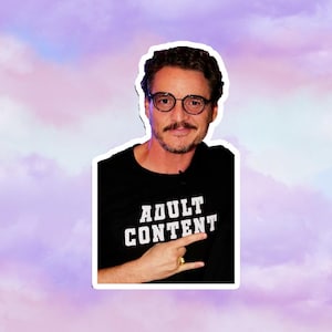 Pedro Pascal  Sticker, Laptop Decal, Fan Gift, Pedro Pascal Merchandise, Pedro Pascal Sticker Waterproof Sticker