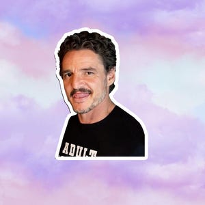 Pedro Pascal  Sticker, Laptop Decal, Fan Gift, Pedro Pascal Merchandise, Pedro Pascal Sticker Waterproof Sticker