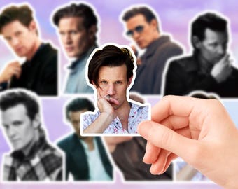 Zestaw wodoodpornych, błyszczących naklejek winylowych Matt Smith