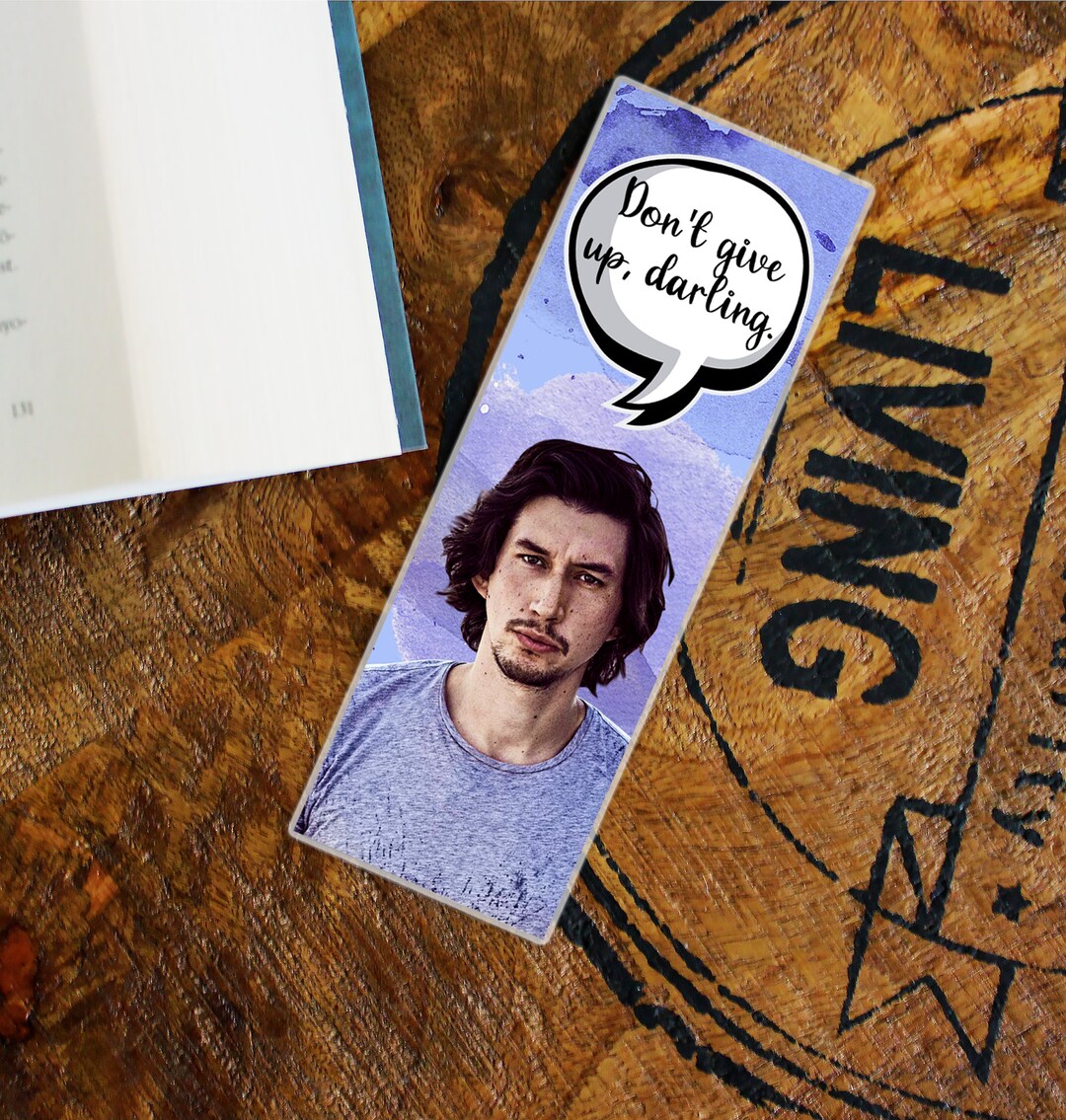 Adam Driver Bookmark, Glossy Laminated Book Page Holder, Reader Gift - Etsy