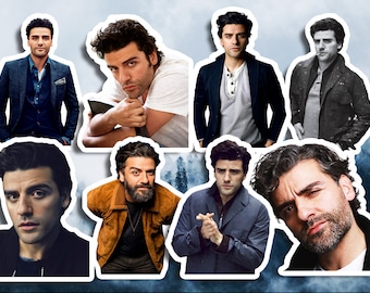 Oscar Isaac Stickers, Waterdicht, Glanzende Vinyl Stickers, Oscar Isaac Sticker Set, Oscar Isaac Tumbler, Waterfles Stickers, Laptop Sticker