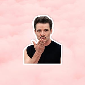 Pedro Pascal  Sticker, Laptop Decal, Fan Gift, Pedro Pascal Merchandise, Pedro Pascal Sticker Waterproof Sticker