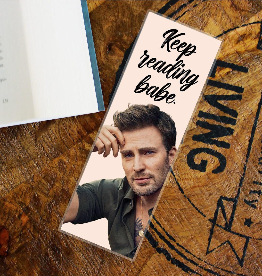 Chris Evans Bookmark, Glossy Laminated Book Page Holder, Reader Gift - Etsy