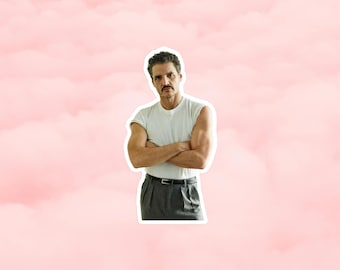 Adesivo in vinile lucido Pedro Pascal: decalcomania impermeabile per laptop