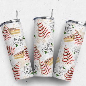 Little Debbie Tis The Season 20 Oz Tumbler Wrap-Digital Download, PNG And JPG, Christmas, Christmas Wrap, Cake Wrap, Tree Wrap, Funny