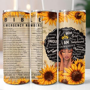 Black Queen I Am Affirmations 20 OZ Skinny Tumbler Design - Straight & Tapered Sublimation Wrap Design - Tumbler PNG - Wrap Template