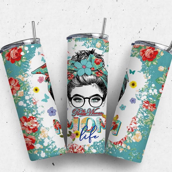 Inspired Pioneer Inspired Woman 20 oz Straight PNG, 20oz Skinny Tumbler Sublimation Designs, 20oz Skinny Tumbler Warp