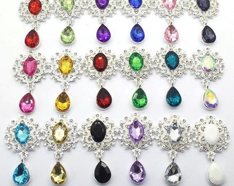 Gem Rhinestone Flatback for Hair Bows Planar Crafts Custom Resin for DIY Phone Decorations Wedding Craft