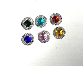 Gem Rhinestone Circle Flatback for Hair Bows Planar Crafts Custom Resin for DIY Phone Decorations Wedding Craft