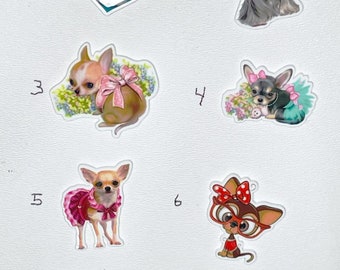 Resin Flatback for Hair Bows Planar Resin Crafts Custom Resin for DIY Phone Decorations Chihuahuas Maltese Yorkies Pugs Dogs