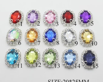 Gem Rhinestone  Oval Flatback for Hair Bows Planar Crafts Custom Resin for DIY Phone Decorations Wedding Craft