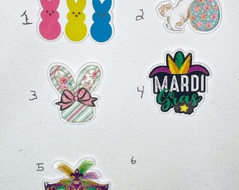 Resin Flatback for Hair Bows Planar Resin Crafts Custom Resin for DIY Phone Decorations Easter Bunny Mardi Gras