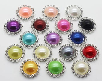 Gem Rhinestone Pearl Flatback for Hair Bows Planar Crafts Custom Resin for DIY Phone Decorations Wedding Craft