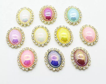 Gem Rhinestone Flatback for Hair Bows Planar Crafts Custom Resin for DIY Phone Decorations Wedding Craft