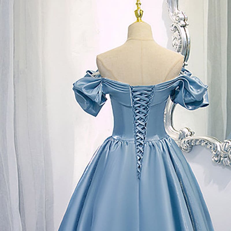 Boat Neck Formal Wear with Diagonal Tiered Hemline Dusty Sage
