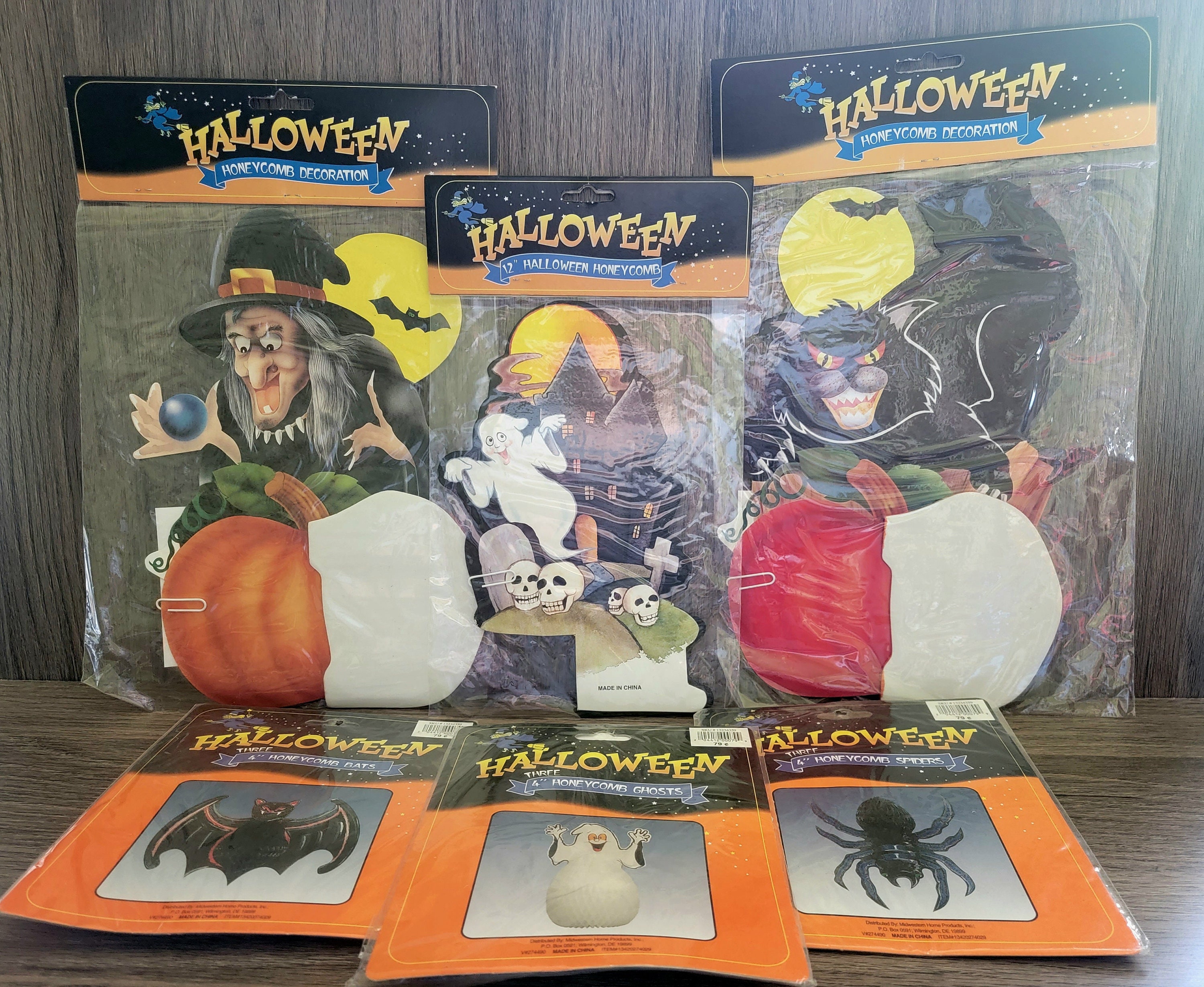 Set of 12 Vintage Halloween Decorations Etsy