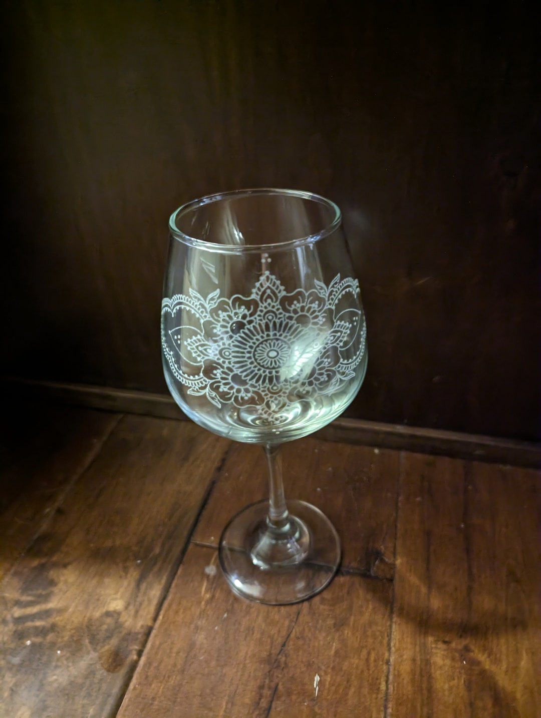 Laser Etched Wine Glass Etsy