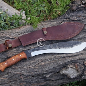 Bowie Knife , Custom Knives , Hunting Machete knife, Ogun machete, Fix blade Knife, Handmade Gurkha Knife Camping knife Anniversary gift